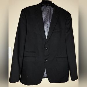 Perry Ellis Portfolio Men's Slim Fit Black Suit Jacket Blazer Suit 42L